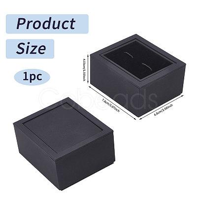 Plastic Overturn Cufflink Storage Boxes CON-WH0095-227-1