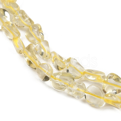 Natural Lemon Quartz(Heated) Beads Strands G-Q060-D07-1
