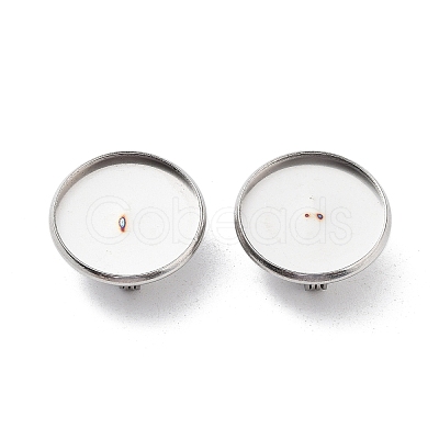 Non-Tarnish 304 Stainless Steel Brooch Base Settings FIND-D035-04B-P-1