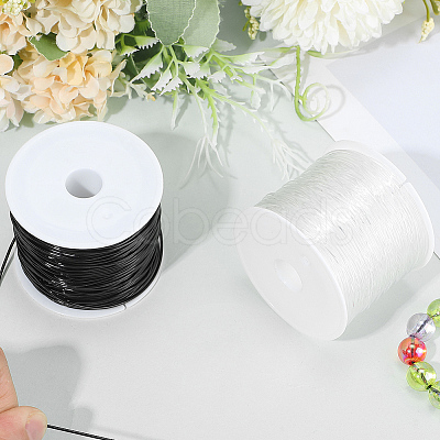 2Rolls 2 Colors Round Crystal Elastic Stretch Thread EW-PA0001-01B-1