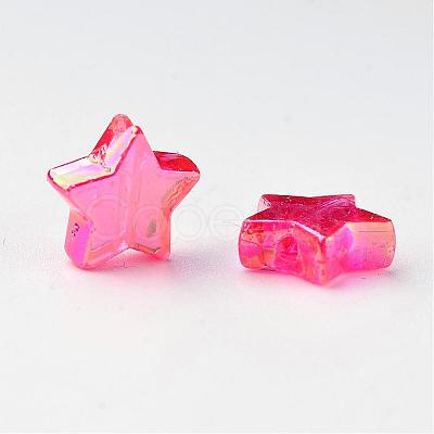 Eco-Friendly Transparent Acrylic Beads PL556-7-1