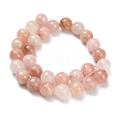 Natural Pink Morganite Beads Strands G-H335-B01-14mm-1
