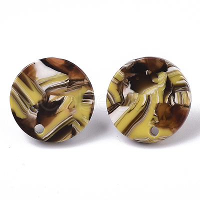 Cellulose Acetate(Resin) Stud Earring Findings KY-R022-020-1