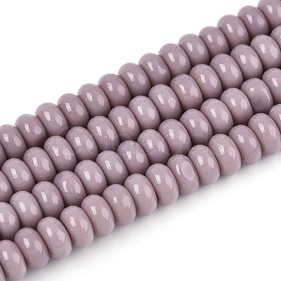 Opaque Solid Color Glass Beads Strands GLAA-ZX008-4mm-18S-1