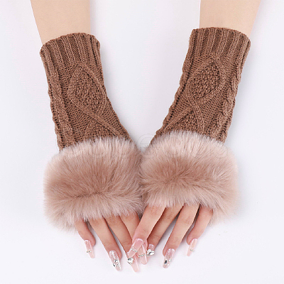 Polyacrylonitrile Fiber Yarn Knitting Fingerless Gloves COHT-PW0001-15F-1