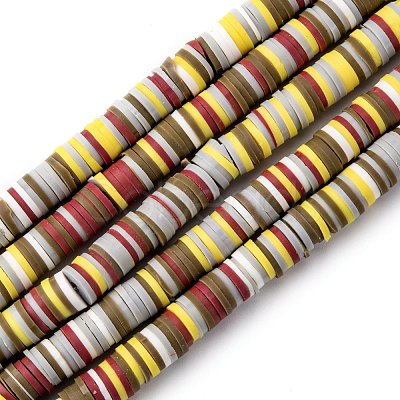 Handmade Polymer Clay Beads Strands CLAY-R089-8mm-T025-1