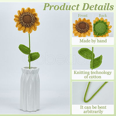 Woolen Yarn Artificial Flower AJEW-WH0314-592-1
