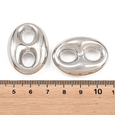 Brass Oval Links Connector Charms KK-H292-47P-02-1