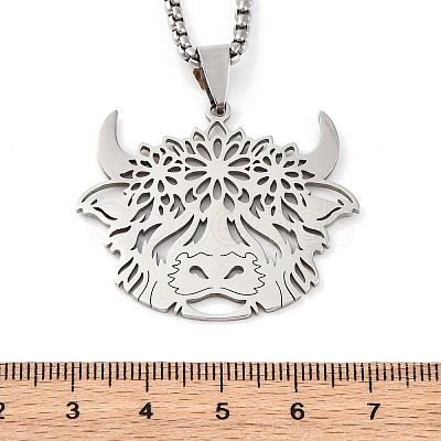 201 Stainless Steel Pendant Necklaces NJEW-C066-16P-1