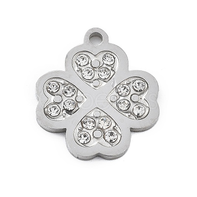 304 Stainless Steel Rhinstones Pendants STAS-I327-16P-1