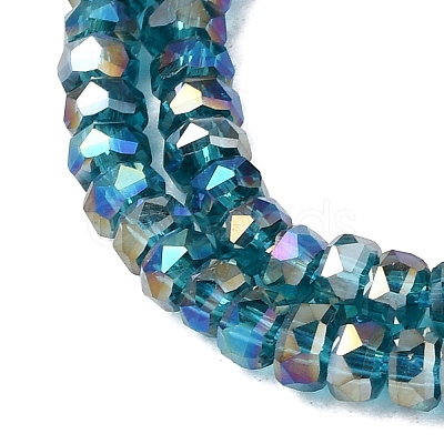 Electroplate Glass Beads Strands GLAA-Q105-03R-1