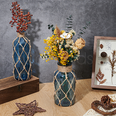 2Pcs 2 Styles Glass Vases AJEW-OC0015-42-1