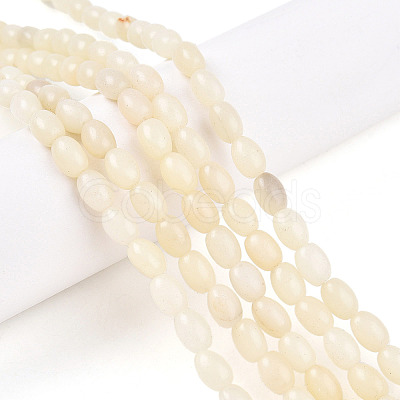 Natural White African Opal Beads Strands G-N346-02B-10-1