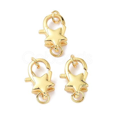 Eco-Friendly Brass Lobster Claw Clasps KK-C221-06G-1