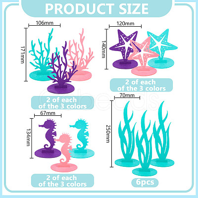 Ocean Series Felt Display Decorations DJEW-WH0058-39-1