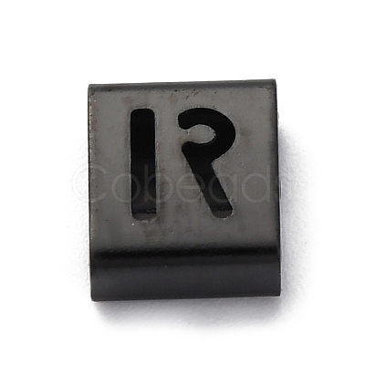 Ion Plating(IP) 304 Stainless Steel Square Slide Charms STAS-L132-07R-B-1