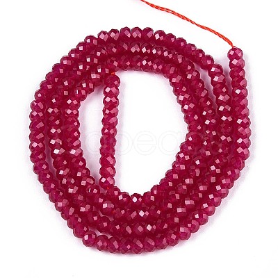 Lab Grown Red Corundum Beads Strands G-G106-A45-06-1