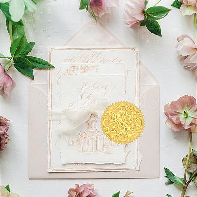 Self Adhesive Gold Foil Embossed Stickers DIY-WH0211-320-1