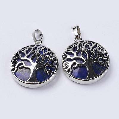 Natural Lapis Lazuli Pendants G-P350-D06-1