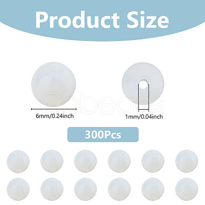 300Pcs Round Opalite Beads GLAA-DC0001-52-1
