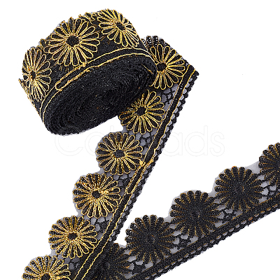 PandaHall Elite 5 Yards Polyester Lace Trim OCOR-PH0001-96A-1