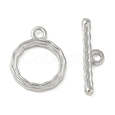 Brass Toggle Clasps KK-CBAFC6C-07A-P-1