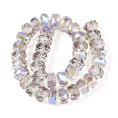 Electroplate Transparent Glass Beads Strands EGLA-N022-04A-D17-1