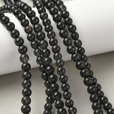 Natural Ice Obsidian Beads Strands G-P590-A01-6mm-03-1