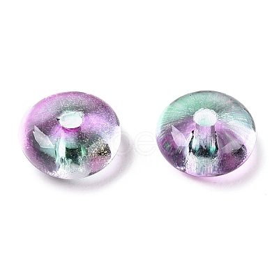 Electroplate Transparent Colours Rainbow Glass Seed Beads SEED-T007-03E-1
