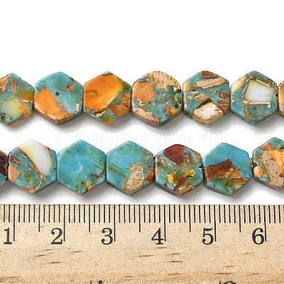 Dyed Synthetic Imperial Jasper Beads Strands G-D337-10mm-A02-1