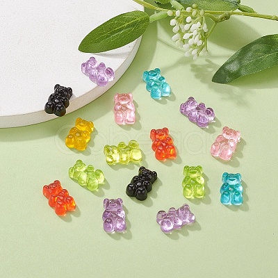 40Pcs 8 Colors Resin Cabochons CRES-YW0001-02-1