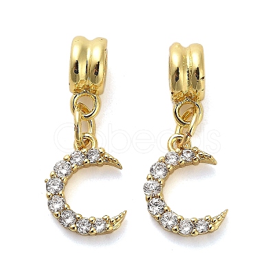 Rack Plating Brass Micro Pave Cubic Zirconia Charms KK-S398-01A-1