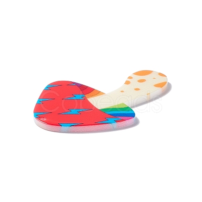 Opaque Printed Acrylic Big Pendants MACR-C008-01B-1
