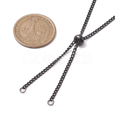 Adjustable 304 Stainless Steel Curb Chains Necklaces Making AJEW-JB01215-03-1