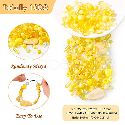 100G Transparent/Opaque Acrylic Beads MACR-TA0001-50E-1