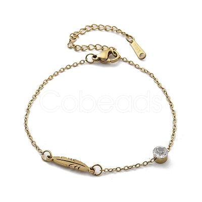 201 Stainless Steel Cable Chain Bracelets LS-BJEW-H205-01D-G-1