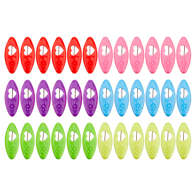 6Bags Plastic Scraf Clips JEWB-FH0002-77-1