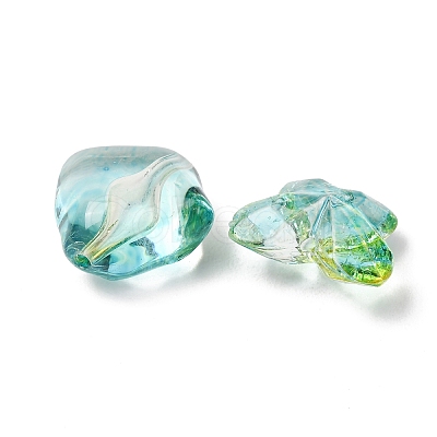 Two Tone Transparent Acrylic Beads OACR-Z041-15-1