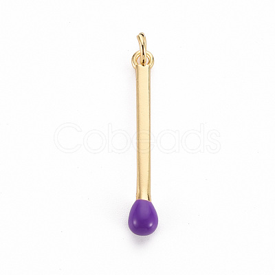 Brass Enamel Pendants KK-S362-032I-NR-1