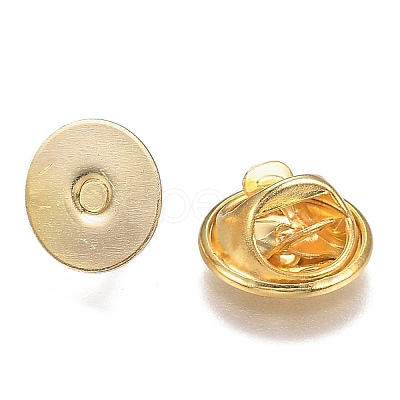 Brass Butterfly Clutches Pin Backs KK-Z003-01G-1