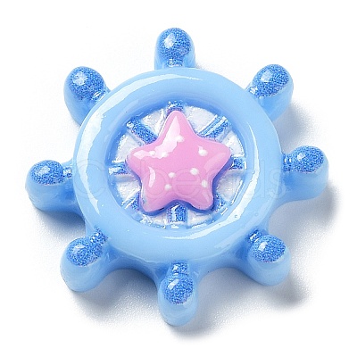 Ocean Theme Cartoon Opaque Resin Cabochons LS-RESI-G071-03C-1