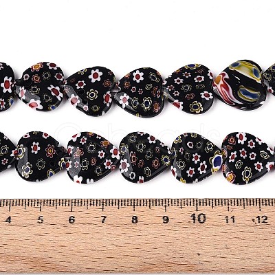 Handmade Millefiori Glass Beads Strands LAMP-T021-29-1