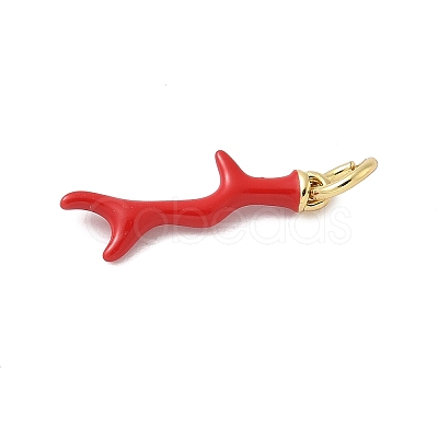 Brass Enamel Pendants KK-C110-29G-02-1