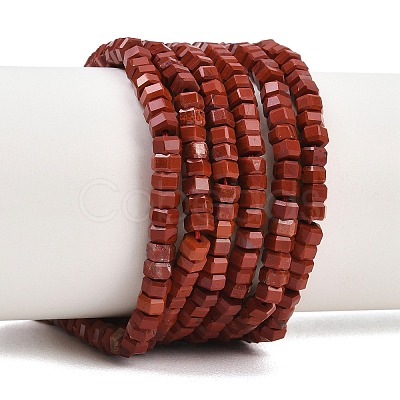 Natural Red Jasper Beads Strands G-G345-C19-2x4mm-1