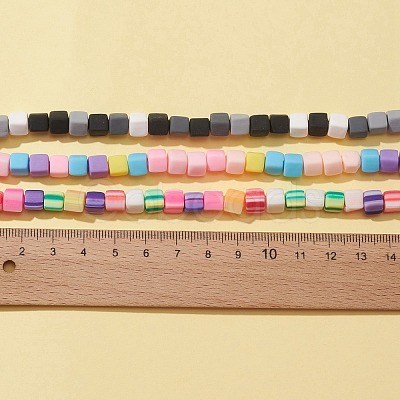 3 Strands 3 Style Handmade Polymer Clay Beads Strands CLAY-FS0001-17-1