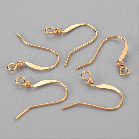 Brass French Earring Hooks X-KK-Q369-G-1