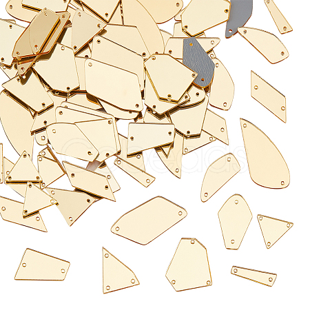 180Pcs 10 Style Sew On Mirror Rhinestones DIY-PH0013-65C-1