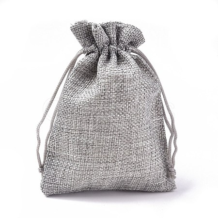 Polyester Imitation Burlap Packing Pouches Drawstring Bags X-ABAG-R004-14x10cm-11-1
