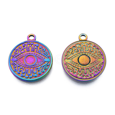 Ion Plating(IP) 201 Stainless Steel Pendants STAS-N098-220M-1
