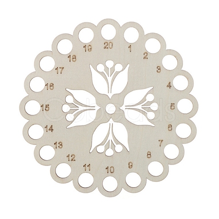 Wooden Embroidery Thread Plate PW-WG75950-04-1